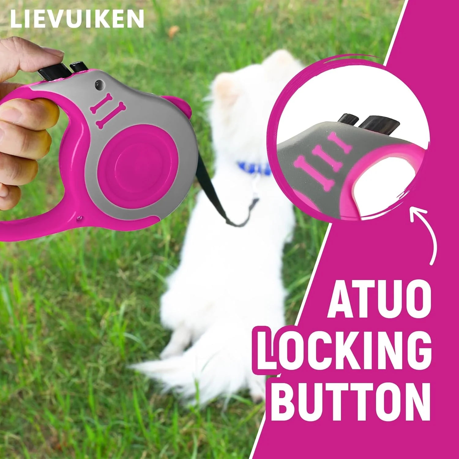 Dog Leash Automatic Telescopic Tractor Dog Tape, Pet Tape 10/16 FT Durable and Convenient, with Non-Slip Handle, Suitable for Small and Medium Dogs