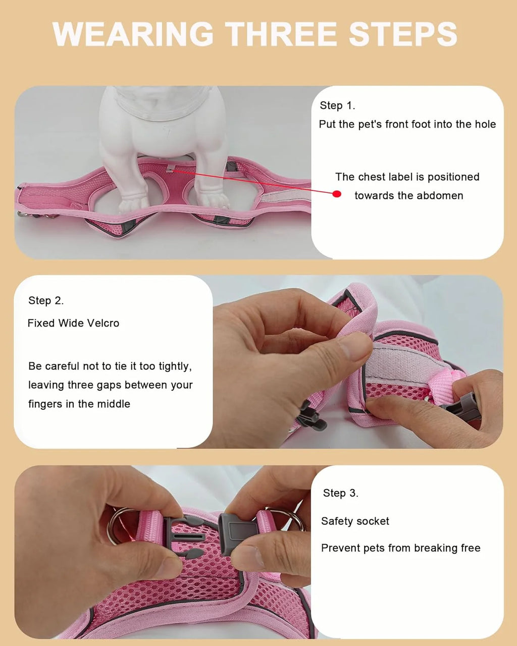 S Orange Soft Mesh Dog Harness and Leash Set,No Escape Puppy Harnesses for Training Walking， Reflective Adjustable Puppy Vest for Small Medium Dogs, Cats (Orange, S)