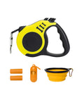 Dog Leash Automatic Telescopic Tractor Dog Tape, Pet Tape 10/16 FT Durable and Convenient, with Folding Bowl, Dispenser, Rubbish Bags, Suitable for Small and Medium Dogs